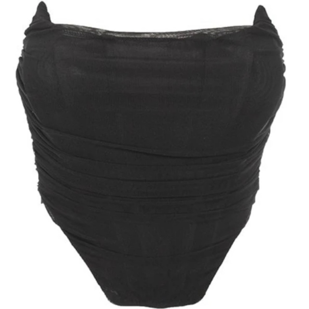 Black mesh corset